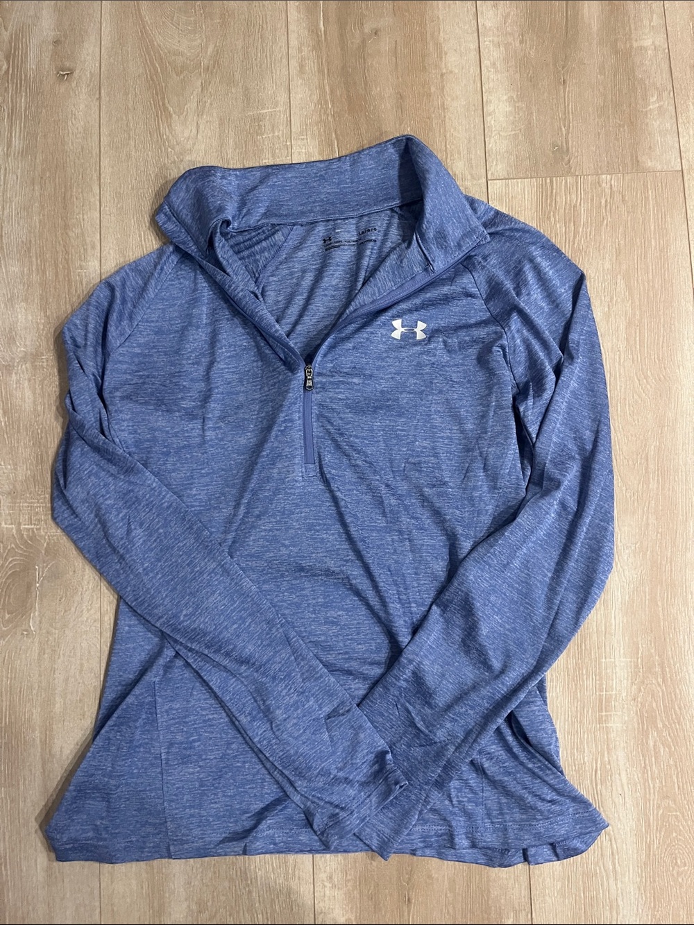 Under Armour Heathered Blue Quarter-Zip Training Top